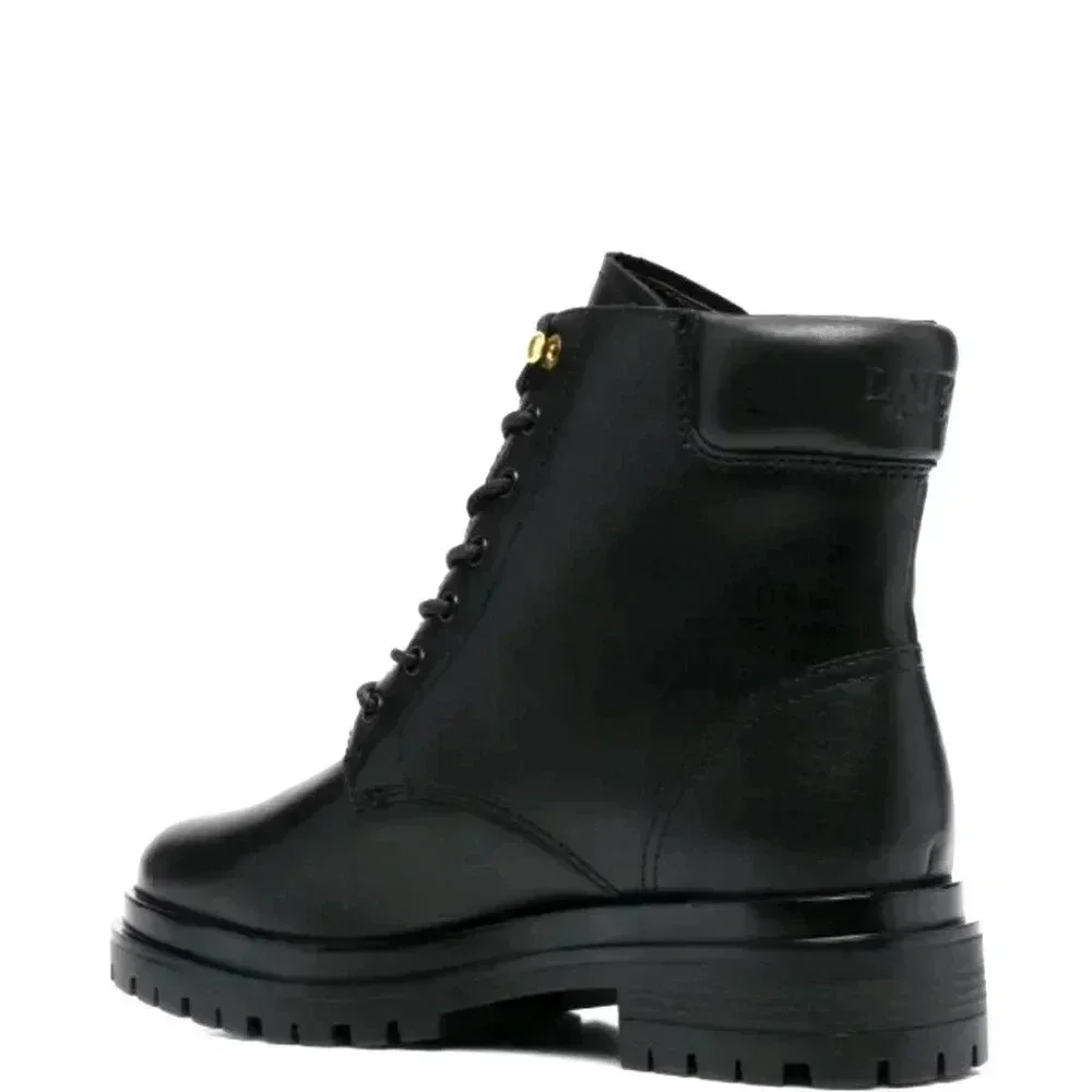 Lauren Ralph Lauren Women's Combat Boots Size 5.5 Black - Picture 5 of 6